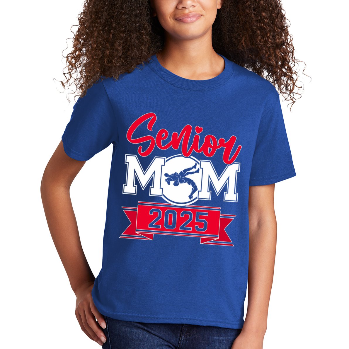 Senior Wrestling Mom Class Of 2025 Graduation Gift Kids T-Shirt