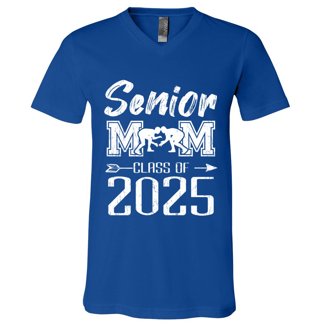 Senior Wrestling Mom Class Of 2025 Graduation Cool Gift V-Neck T-Shirt