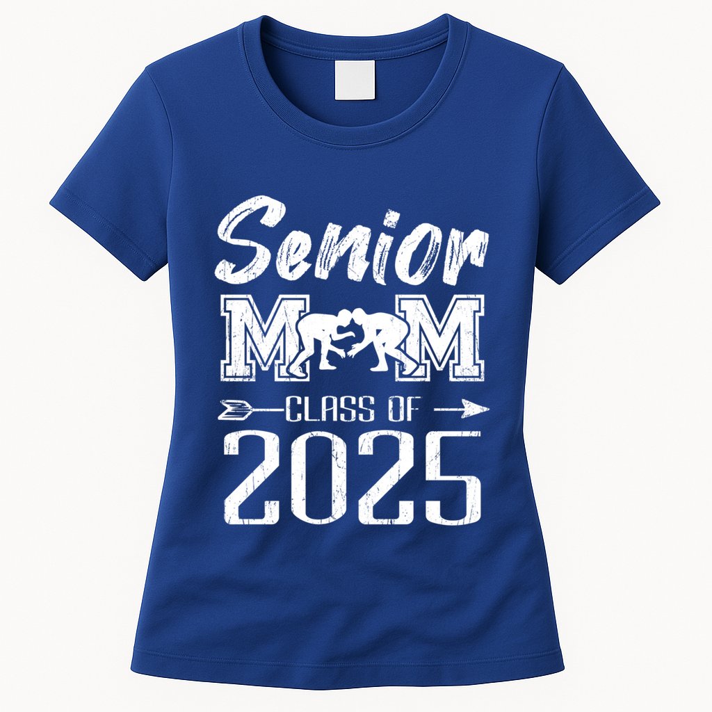 Senior Wrestling Mom Class Of 2025 Graduation Cool Gift Womens T-Shirt