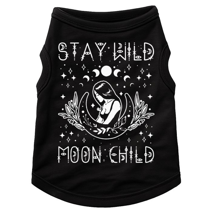 Stay Wild Moon Child Celestial Wiccan Witchy Boho Vibes Doggie Tank