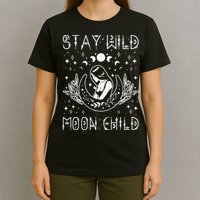 Stay Wild Moon Child Celestial Wiccan Witchy Boho Vibes T-Shirt