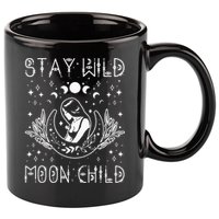 Stay Wild Moon Child Celestial Wiccan Witchy Boho Vibes 11oz C Handle Ceramic Mug