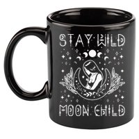Stay Wild Moon Child Celestial Wiccan Witchy Boho Vibes 11oz C Handle Ceramic Mug