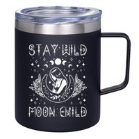 Stay Wild Moon Child Celestial Wiccan Witchy Boho Vibes 12oz Stainless Steel Coffee Mug