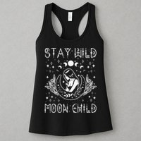 Stay Wild Moon Child Celestial Wiccan Witchy Boho Vibes Womens Tank Top
