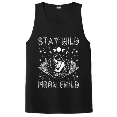 Stay Wild Moon Child Celestial Wiccan Witchy Boho Vibes PosiCharge Competitor Tank