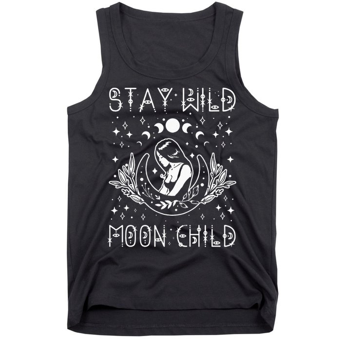 Stay Wild Moon Child Celestial Wiccan Witchy Boho Vibes Tank Top
