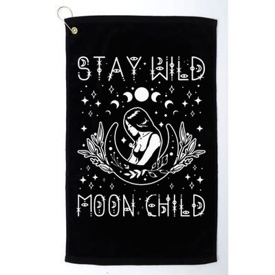 Stay Wild Moon Child Celestial Wiccan Witchy Boho Vibes Golf Towel