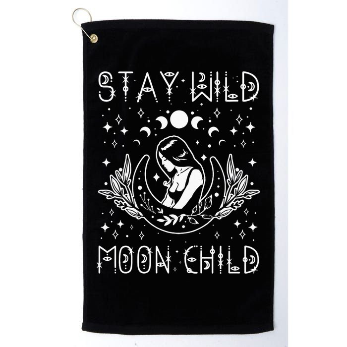 Stay Wild Moon Child Celestial Wiccan Witchy Boho Vibes Golf Towel