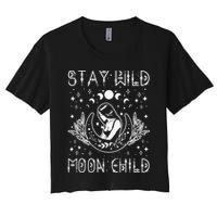 Stay Wild Moon Child Celestial Wiccan Witchy Boho Vibes Crop Top