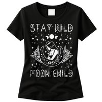 Stay Wild Moon Child Celestial Wiccan Witchy Boho Vibes Womens T-Shirt