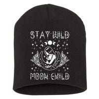 Stay Wild Moon Child Celestial Wiccan Witchy Boho Vibes Short Acrylic Beanie