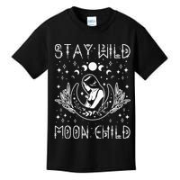 Stay Wild Moon Child Celestial Wiccan Witchy Boho Vibes Kids T-Shirt