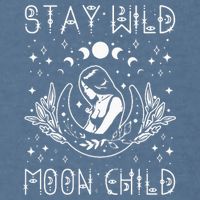 Stay Wild Moon Child Celestial Wiccan Witchy Boho Vibes Garment-Dyed Sweatshirt