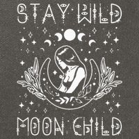 Stay Wild Moon Child Celestial Wiccan Witchy Boho Vibes Cotton Canvas Backpack
