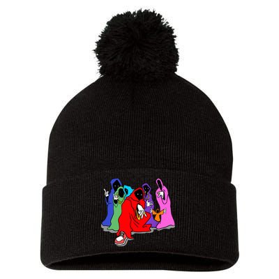 Shadow Wizard Money Gang We Love Casting Spells Funny Meme Shadow Wizard Pom Pom 12in Knit Beanie