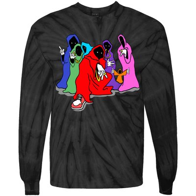 Shadow Wizard Money Gang We Love Casting Spells Funny Meme Shadow Wizard Tie-Dye Long Sleeve Shirt