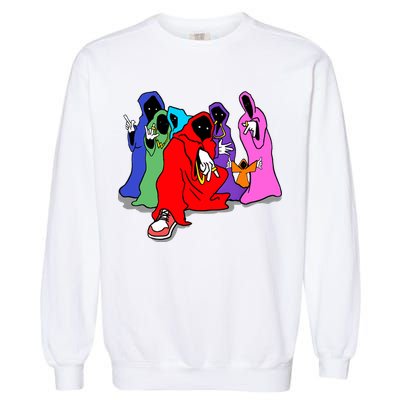 Shadow Wizard Money Gang We Love Casting Spells Funny Meme Shadow Wizard Garment-Dyed Sweatshirt