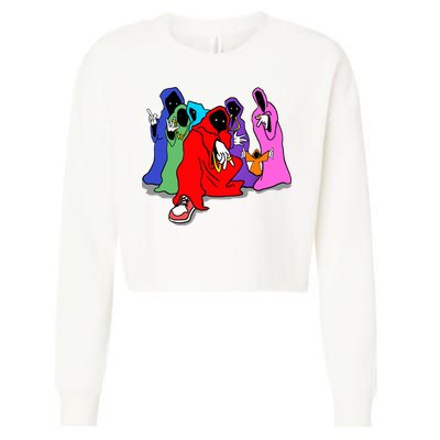 Shadow Wizard Money Gang We Love Casting Spells Funny Meme Shadow Wizard Cropped Pullover Crew