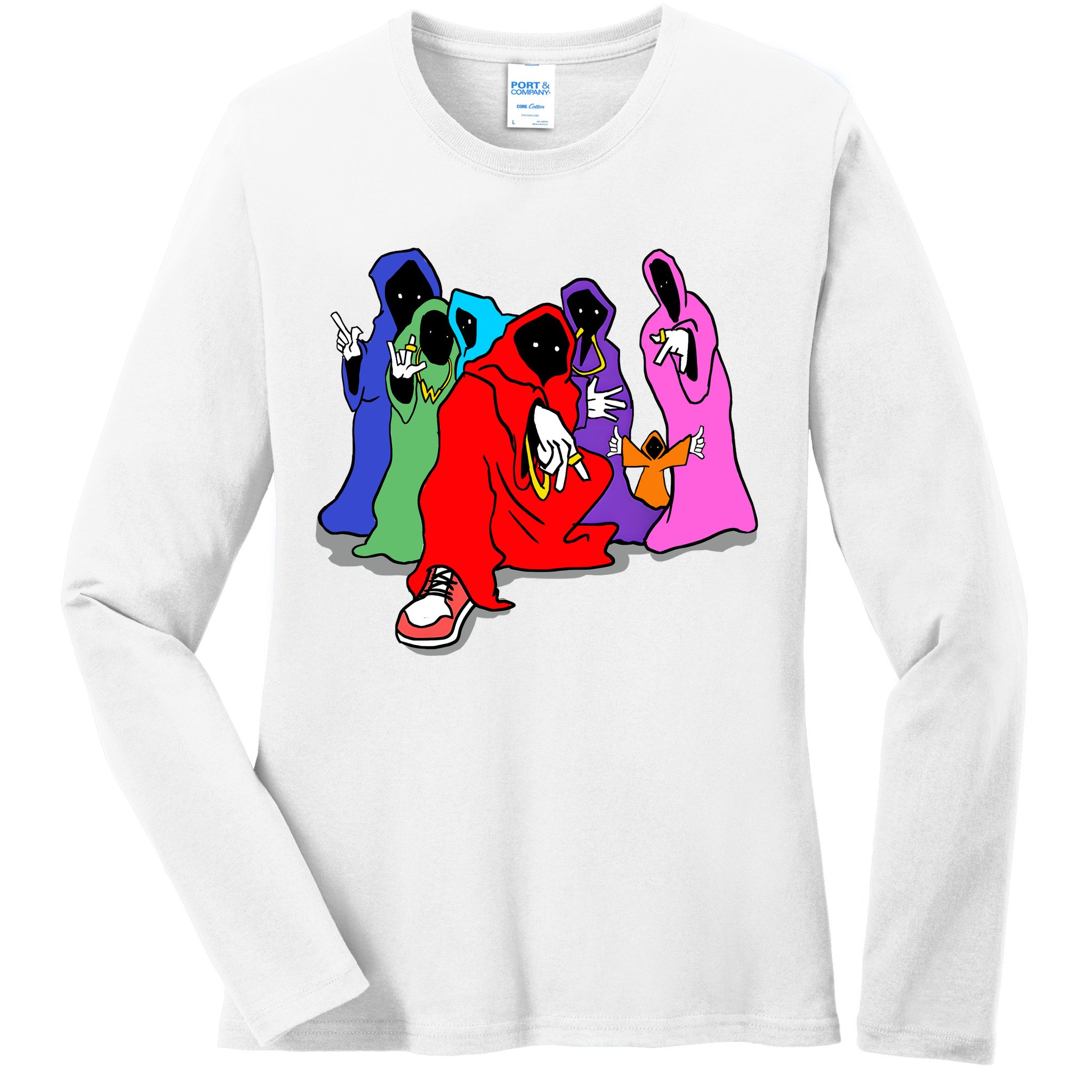 Shadow Wizard Money Gang We Love Casting Spells Funny Meme Shadow Wizard Ladies Long Sleeve Shirt