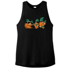 Shenanigans With My Gnomies, St Patricks Gnome Ladies PosiCharge Tri-Blend Wicking Tank