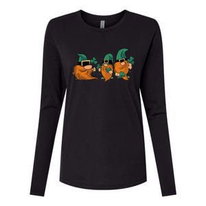 Shenanigans With My Gnomies, St Patricks Gnome Womens Cotton Relaxed Long Sleeve T-Shirt