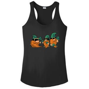 Shenanigans With My Gnomies, St Patricks Gnome Ladies PosiCharge Competitor Racerback Tank