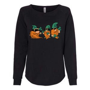 Shenanigans With My Gnomies, St Patricks Gnome Womens California Wash Sweatshirt