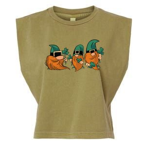 Shenanigans With My Gnomies, St Patricks Gnome Garment-Dyed Women's Muscle Tee