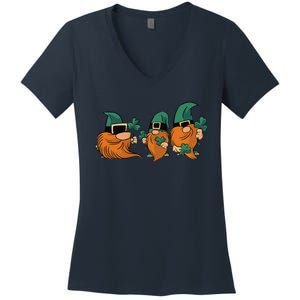 Shenanigans With My Gnomies, St Patricks Gnome Women's V-Neck T-Shirt