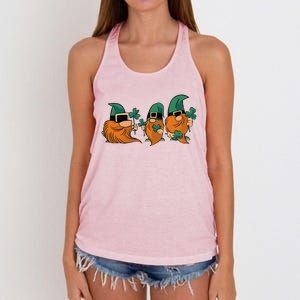 Shenanigans With My Gnomies, St Patricks Gnome Women's Knotted Racerback Tank