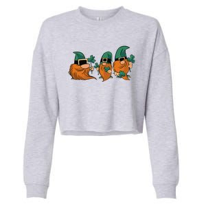 Shenanigans With My Gnomies, St Patricks Gnome Cropped Pullover Crew