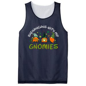 Shenanigans With My Gnomies St Patrick's Day Gnome Shamrock Mesh Reversible Basketball Jersey Tank