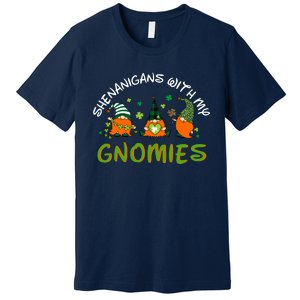 Shenanigans With My Gnomies St Patrick's Day Gnome Shamrock Premium T-Shirt