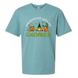 Shenanigans With My Gnomies St Patrick's Day Gnome Shamrock Sueded Cloud Jersey T-Shirt