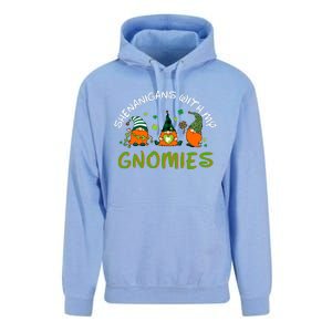 Shenanigans With My Gnomies St Patrick's Day Gnome Shamrock Unisex Surf Hoodie