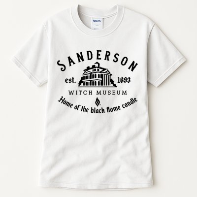 Sanderson Witch Museum Home Of The Black Flame Candle Est 1693 Tall T-Shirt