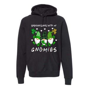 Shenanigans With My Gnomies St Patrick's Day Gnome Shamrock Premium Hoodie