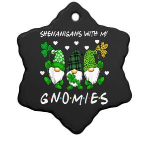 Shenanigans With My Gnomies St Patrick's Day Gnome Shamrock Ceramic Star Ornament