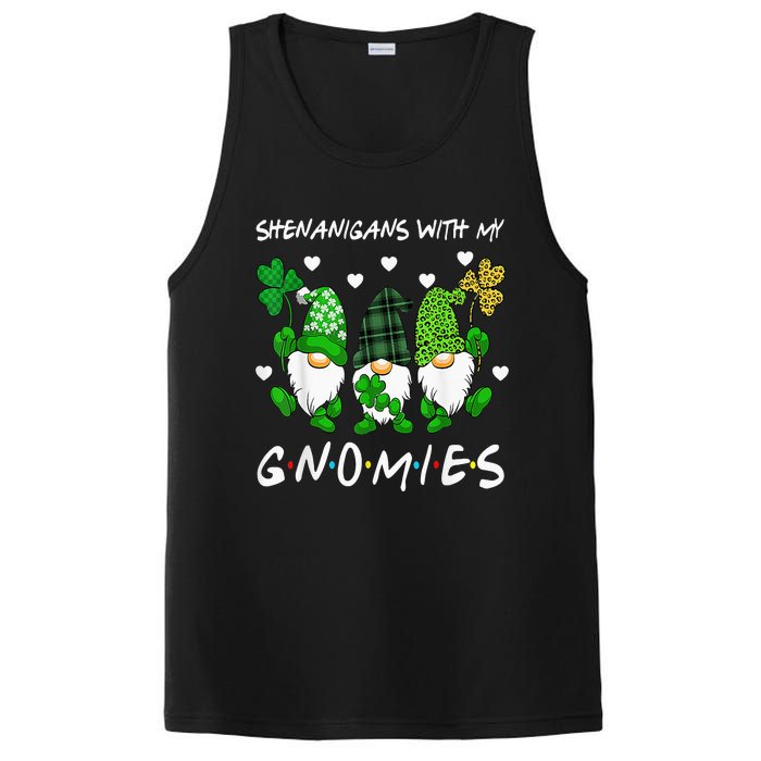 Shenanigans With My Gnomies St Patrick's Day Gnome Shamrock PosiCharge Competitor Tank