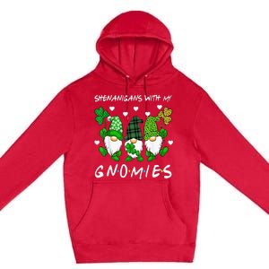 Shenanigans With My Gnomies St Patrick's Day Gnome Shamrock Premium Pullover Hoodie