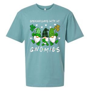 Shenanigans With My Gnomies St Patrick's Day Gnome Shamrock Sueded Cloud Jersey T-Shirt