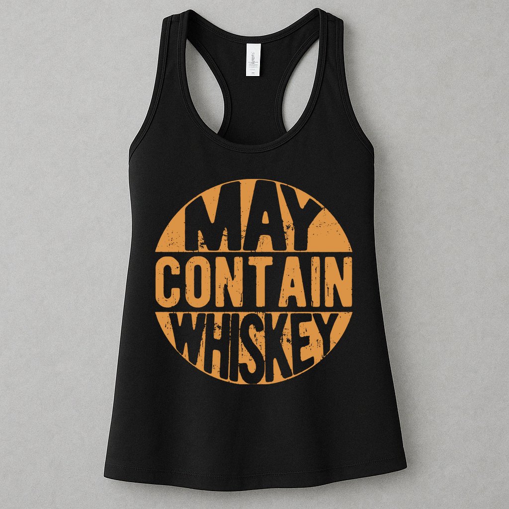 Sarcastic Whiskey May Contain Whiskey Lover Funny Whiskey Womens Tank Top