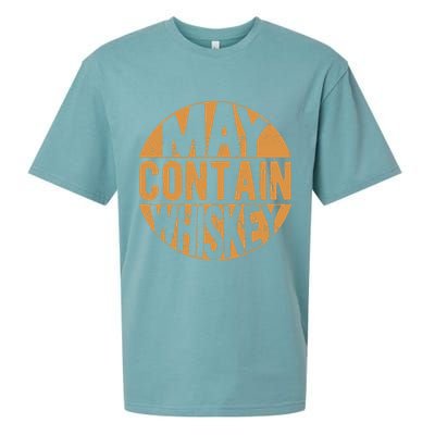Sarcastic Whiskey May Contain Whiskey Lover Funny Whiskey Sueded Cloud Jersey T-Shirt