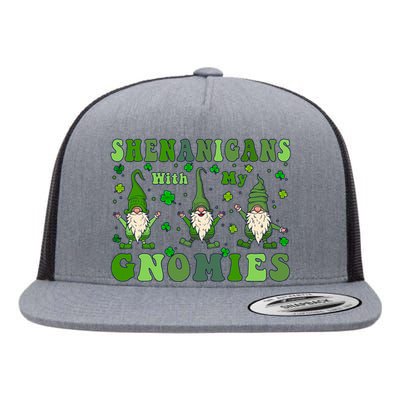 Shenanigans With My Gnomies Flat Bill Trucker Hat