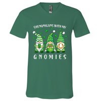 Shenanigans With My Gnomies St Patricks Day Gnome V-Neck T-Shirt