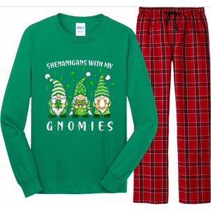 Shenanigans With My Gnomies St Patricks Day Gnome Long Sleeve Pajama Set