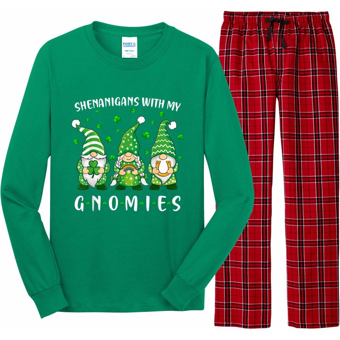 Shenanigans With My Gnomies St Patricks Day Gnome Long Sleeve Pajama Set