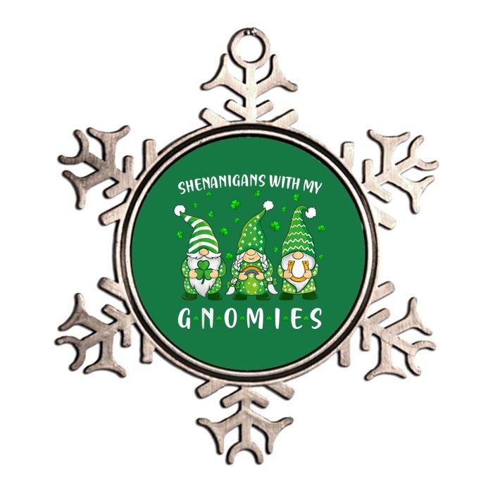 Shenanigans With My Gnomies St Patricks Day Gnome Metallic Star Ornament