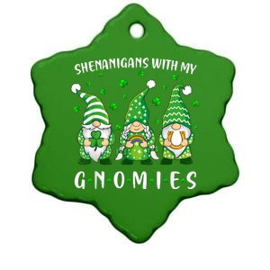 Shenanigans With My Gnomies St Patricks Day Gnome Ceramic Star Ornament